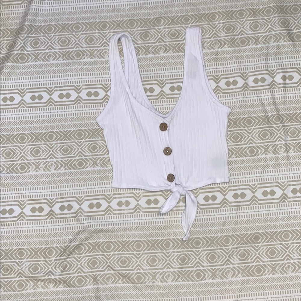 white crop top